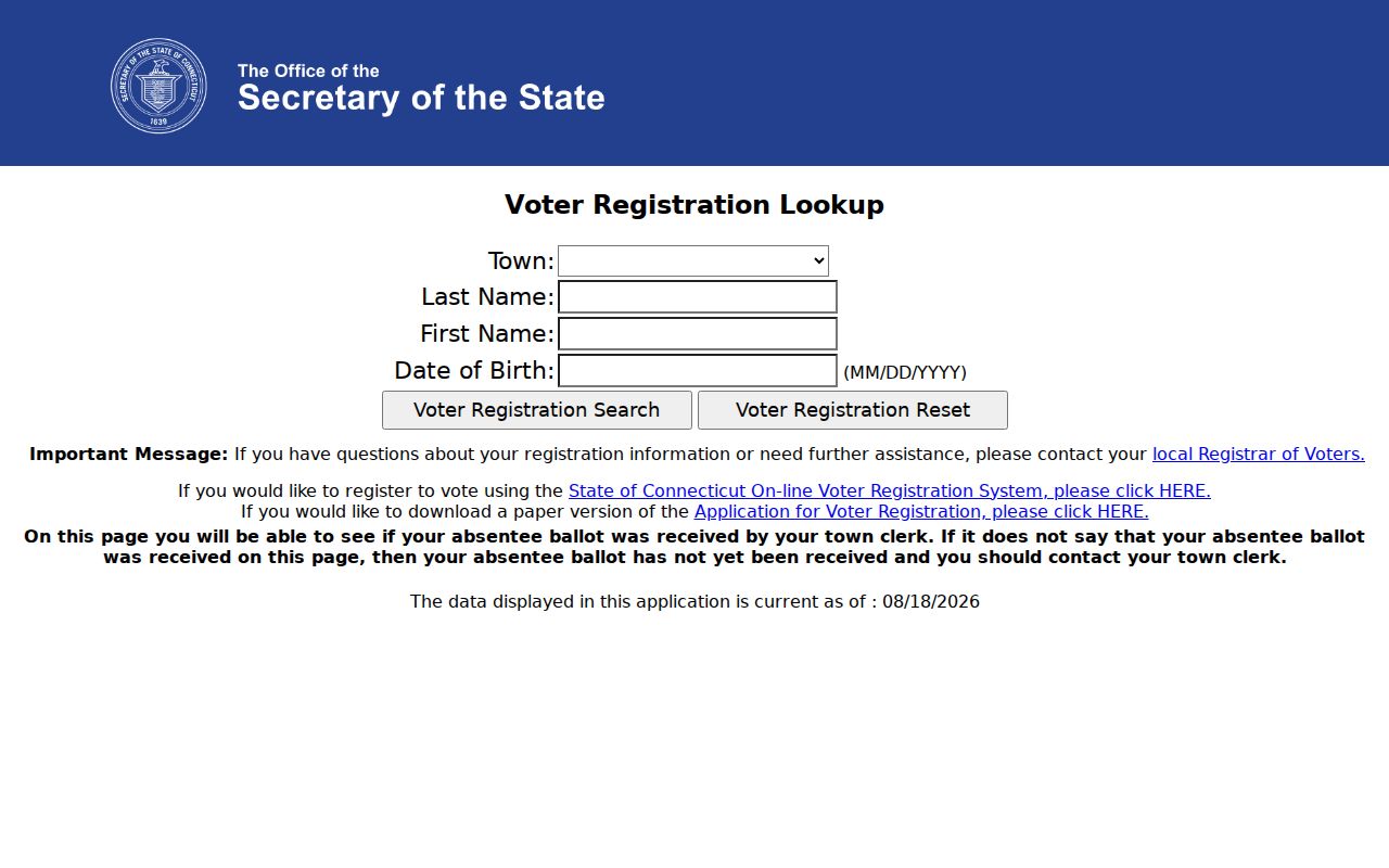 Trumbull residents directory Connecticut voter lookup