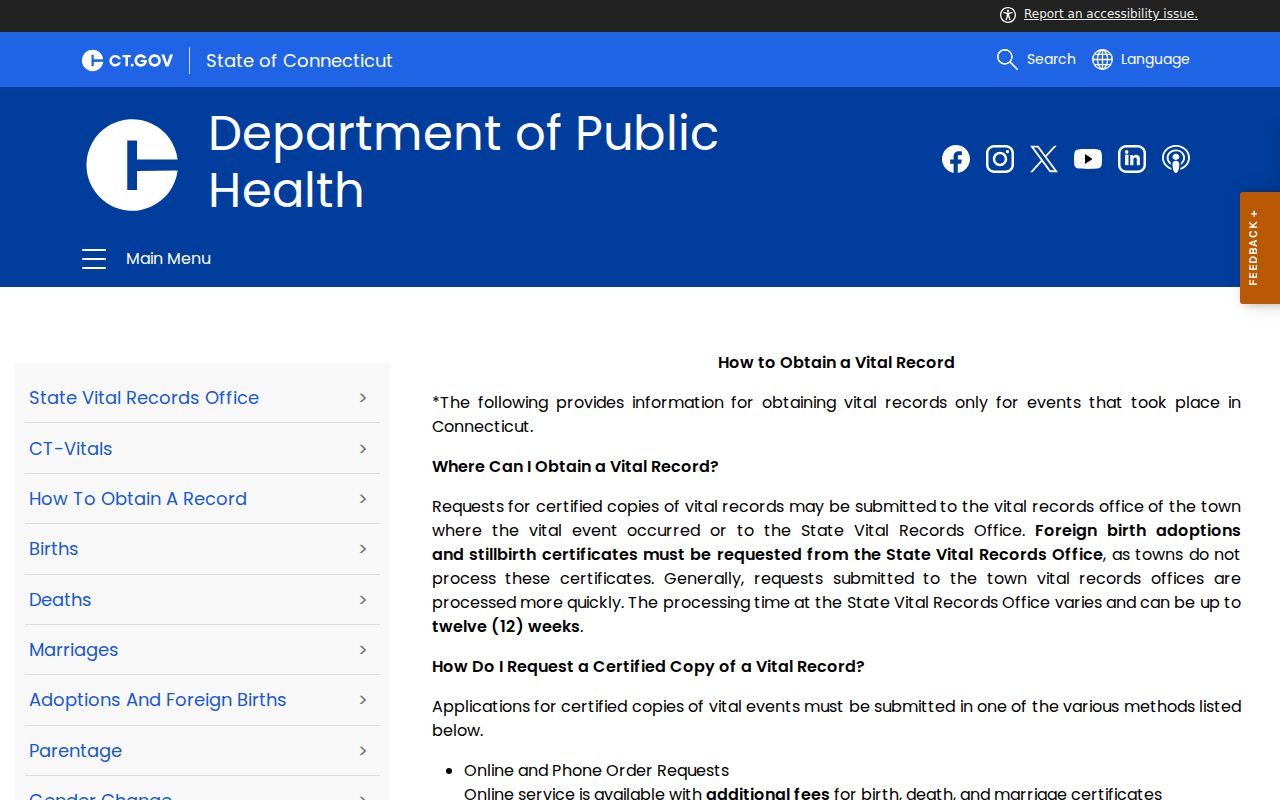 Trumbull residents directory Connecticut vital records hub